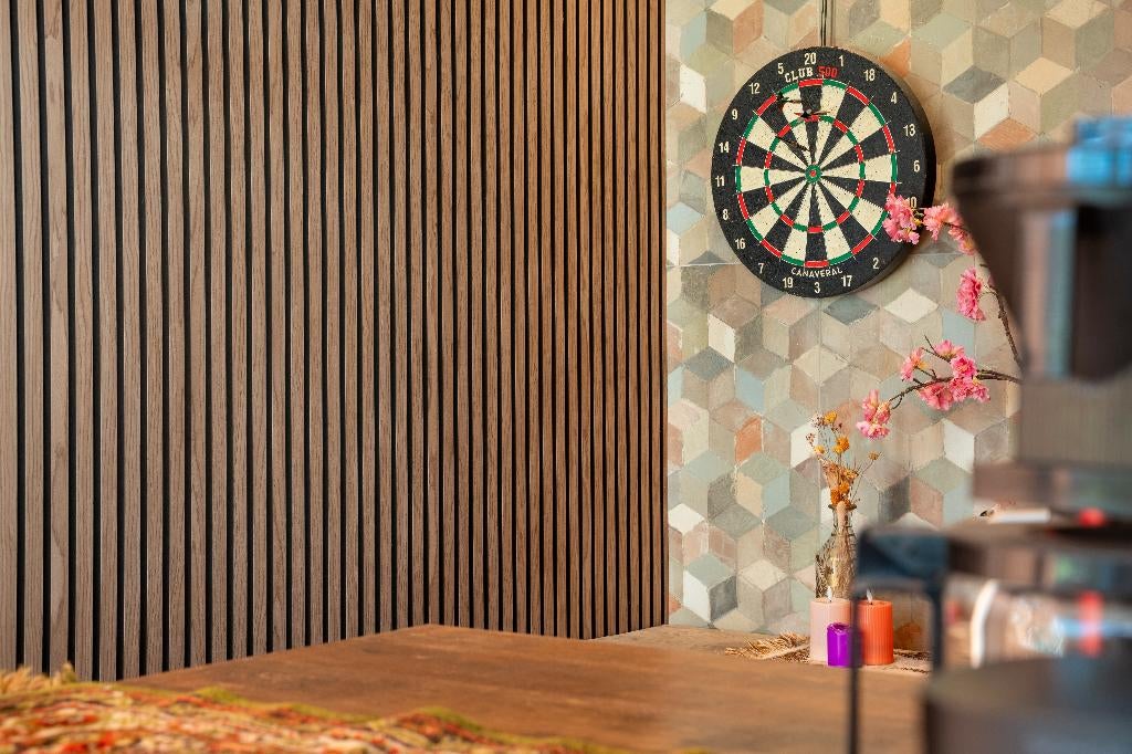 Akoestische wandpanelen - Akupanel - lattenwand - wandpaneel, Paneldeal, 260 cm, Hout, Nieuw