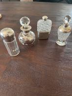 Zilveren Parfumflesjes - Set van 4, Ophalen of Verzenden, Zilver