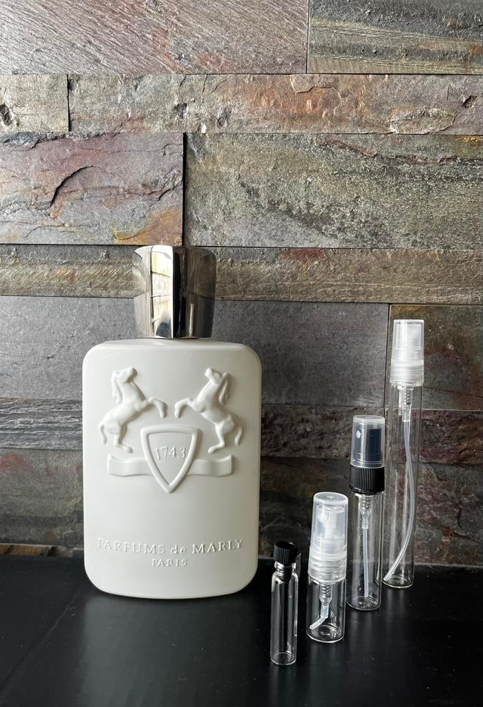 Parfums de Marly Galloway sample, Sieraden, Tassen en Uiterlijk, Uiterlijk | Parfum, Ophalen of Verzenden, Zo goed als nieuw