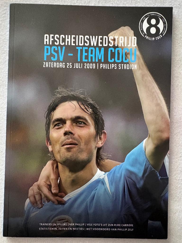 Programma afscheid Cocu PSV 2009, Verzamelen, Sportartikelen en Voetbal, Verzenden, Zo goed als nieuw, PSV, Boek of Tijdschrift