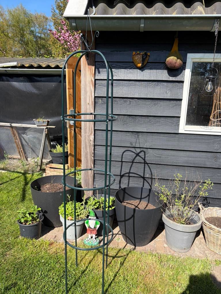 Groen metalen planten klimrek, Tuin en Terras, Ophalen of Verzenden, Zo goed als nieuw
