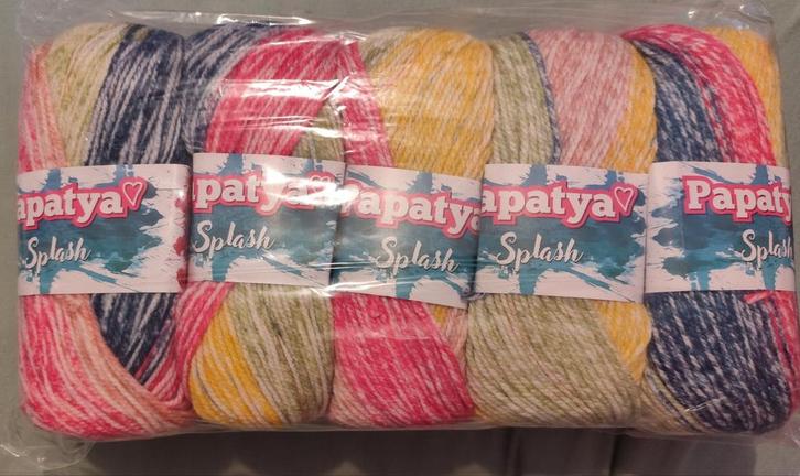 Papatya Splash Kleur 15 - 5 bollen acryl garen, Hobby en Vrije tijd, Breien en Haken, Nieuw, Breien of Haken, Wol of Garen, Ophalen of Verzenden