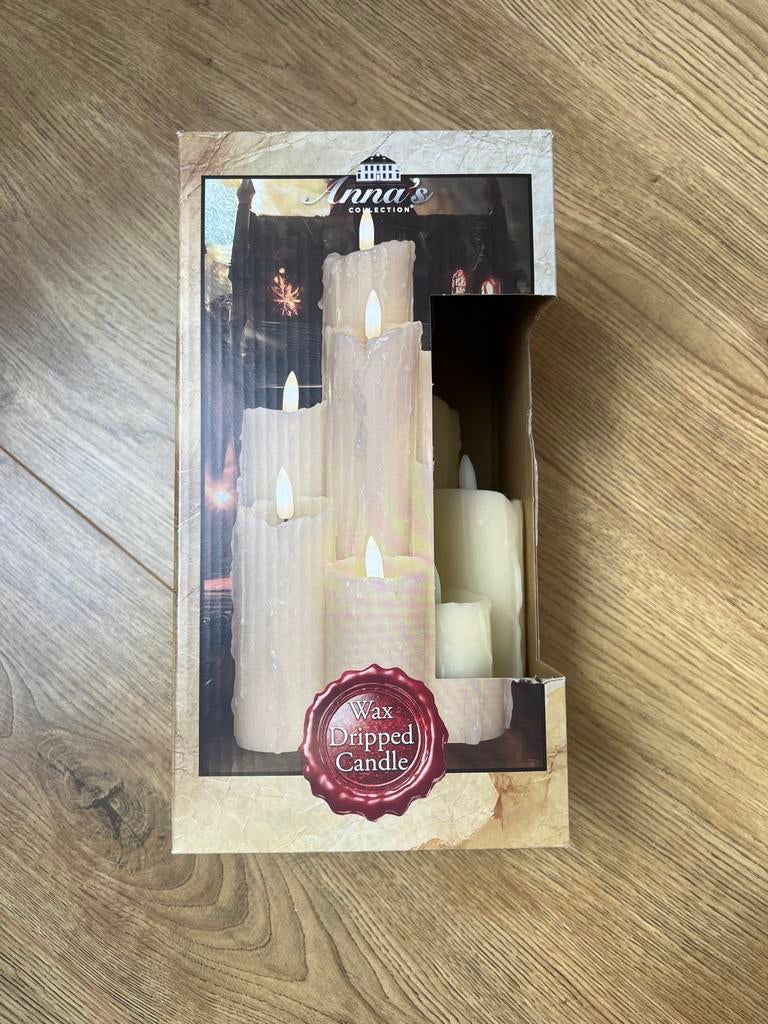 Anna's Collection LED kaarsen nieuw in doos, Ophalen, Overige materialen, Nieuw, Crème