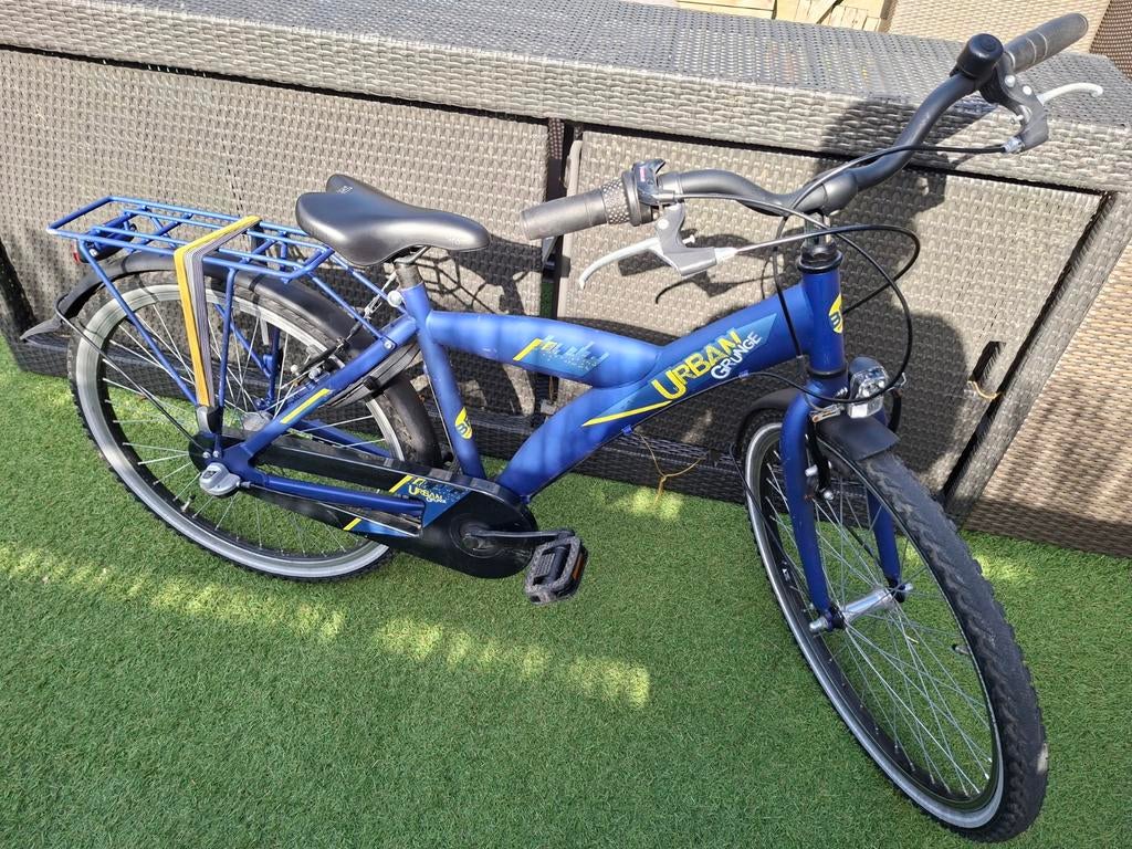 Jongens fiets 24 inch Urban Grunge blauw7 versnellingen ZGAN, Fietsen en Brommers, Fietsen | Jongens, Ophalen, Zo goed als nieuw