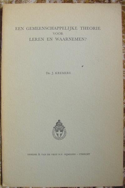 Een gemeenschappelijke theorie voor leren en waarnemen?, Ophalen of Verzenden, Alpha, Gelezen, HBO