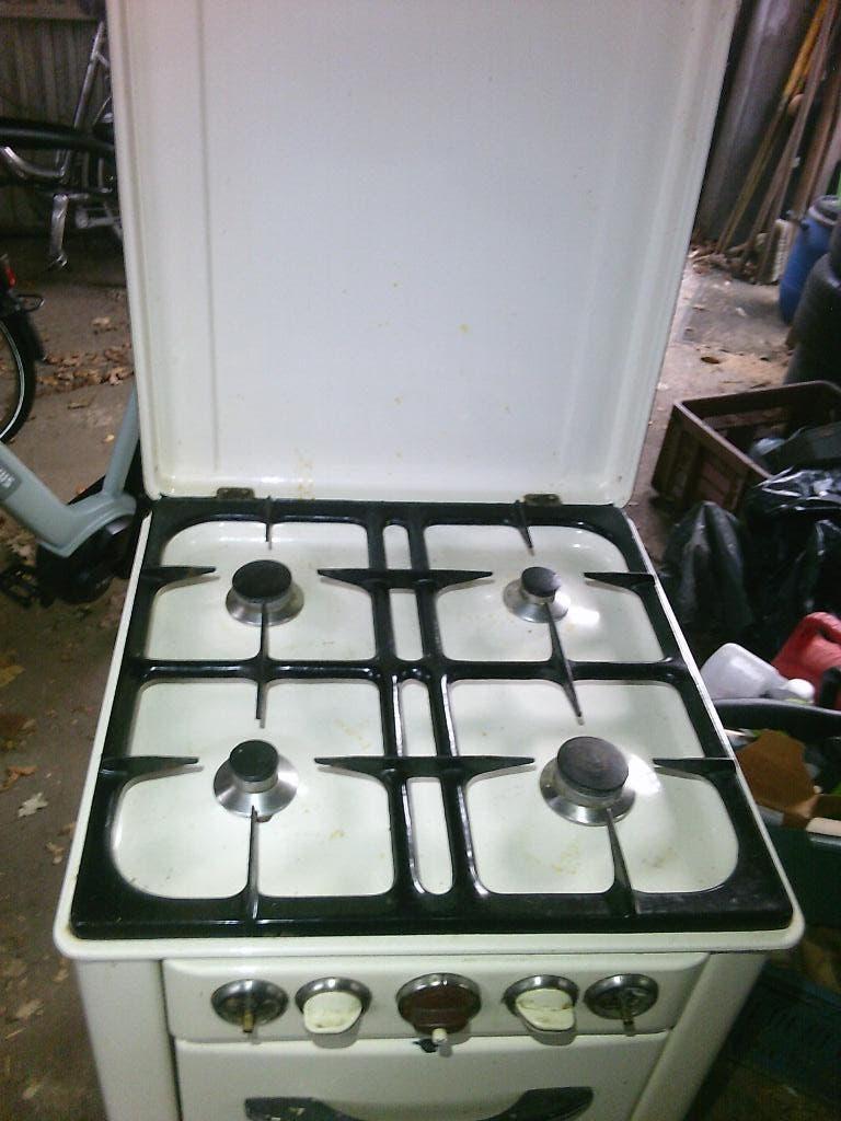 Origineel Oude ATAG Gasfornuis Afm: +/- H85x55x55cm Vintage, Ophalen, Gebruikt, 4 kookzones, Warmhoudplaat