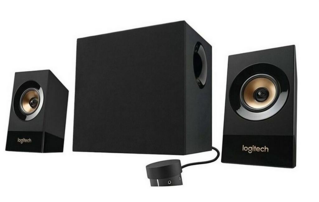 Logitech speakerset , type Z533 2x 60 watt met subwoofer, Computers en Software, Pc speakers, Ophalen, Zo goed als nieuw, Overige merken