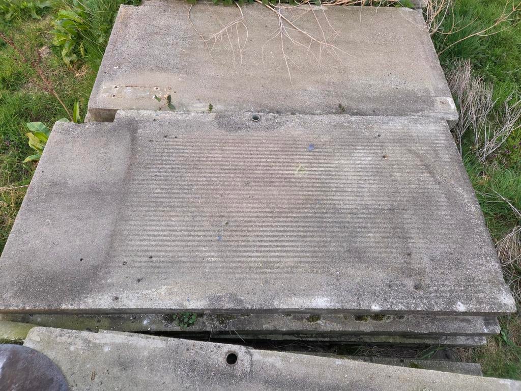 Betonplaten 230x100x12 cm, Doe-het-zelf en Verbouw, Ophalen, Gebruikt, Beton