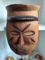 Kunst Houten stand Hoofd zwaar, hangend op plank, Ophalen of Verzenden