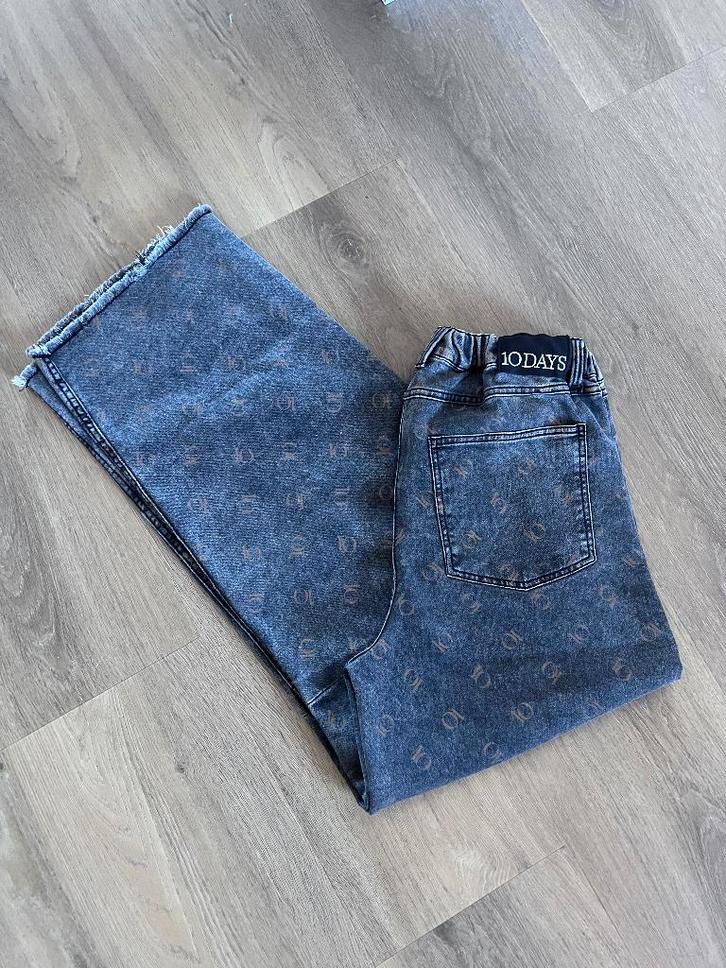 10DAYS western pants monogram, Kleding | Dames, Broeken en Pantalons, Nieuw, Maat 38/40 (M), Grijs, Lang, Verzenden