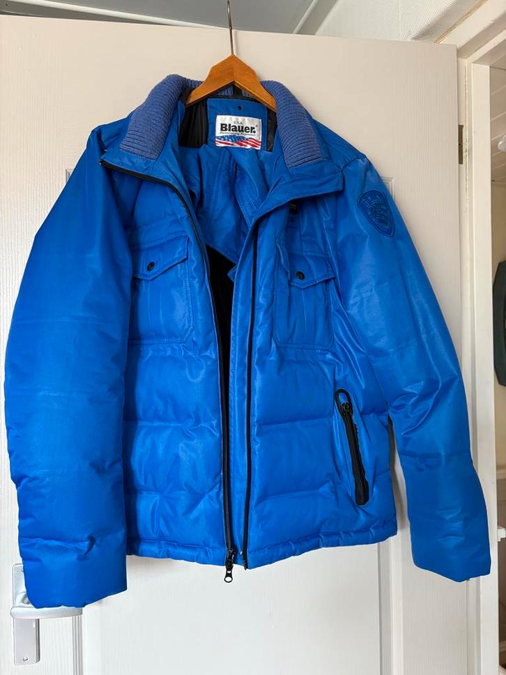Blauer jas - Stijlvolle en warme herenjas, Kleding | Heren, Jassen | Winter, Zo goed als nieuw, Maat 56/58 (XL), Blauw, Ophalen of Verzenden