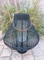 Lantaarn bamboe zwart Windlicht Pomax H52 Tuinlantaarn Nieuw, Ophalen, 50 tot 75 cm, Zwart, Nieuw