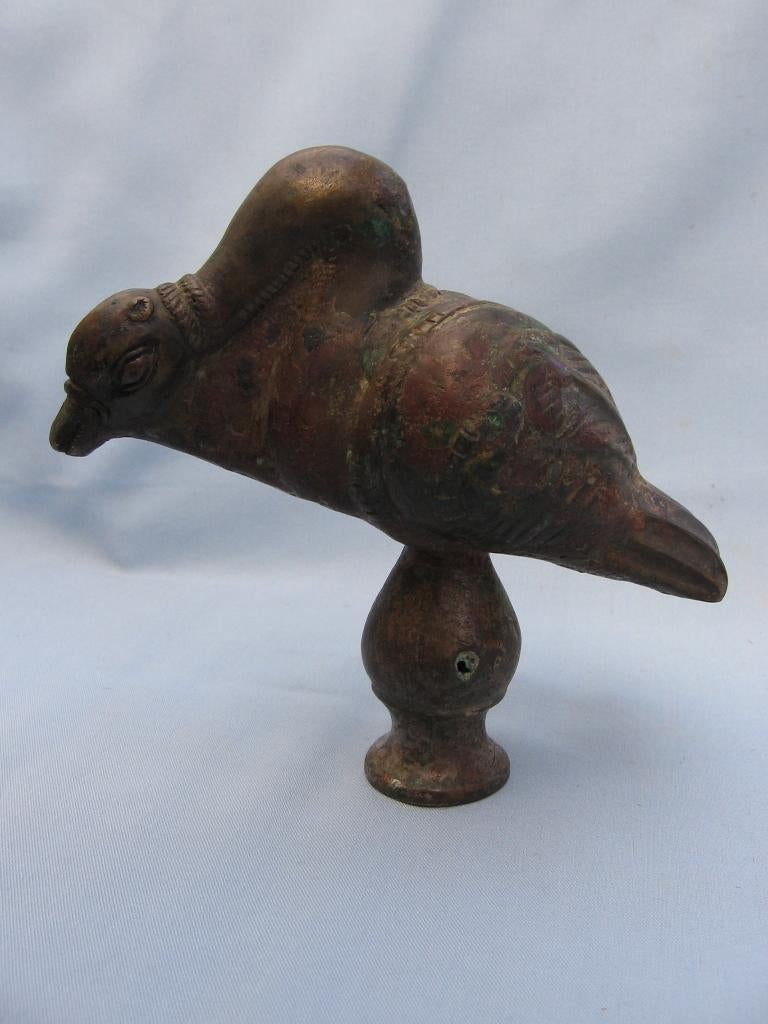 Middeleeuwse bronzen vogel - 12 – 14e eeuw - bodemvondst, Antiek en Kunst, Antiek | Koper en Brons, Ophalen of Verzenden, Brons