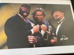 Gesigneerde foto van worstelaars handtekening 2x, Ophalen of Verzenden, Gebruikt