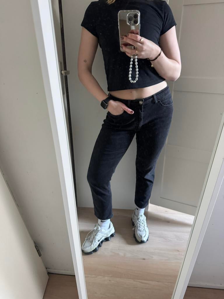 Cropped jeans 2nd One, Ophalen of Verzenden, Gedragen, Zwart, W27 (confectie 34) of kleiner