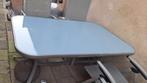 Tuintafel metaal/melkglas *, Ophalen, Gebruikt, Rechthoekig, Metaal