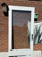 Hardhouten buitendeur met dubbelglas 211,5x93 cm, Ophalen, Gebruikt, 80 tot 100 cm, Buitendeur
