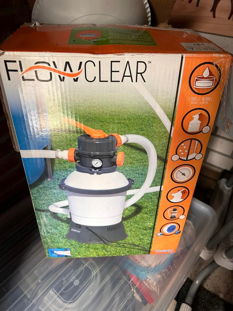 Flowclear Zandfilterpomp voor Zwembad, Tuin en Terras, Zwembad-toebehoren, Ophalen, Gebruikt, Overige typen