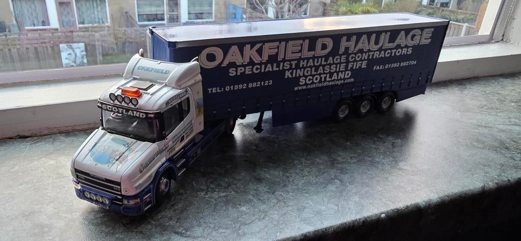 Corgi Scania Oakfield Haulage Vrachtwagen Schaal 1:50, Ophalen of Verzenden, Gebruikt, Bus of Vrachtwagen, Corgi