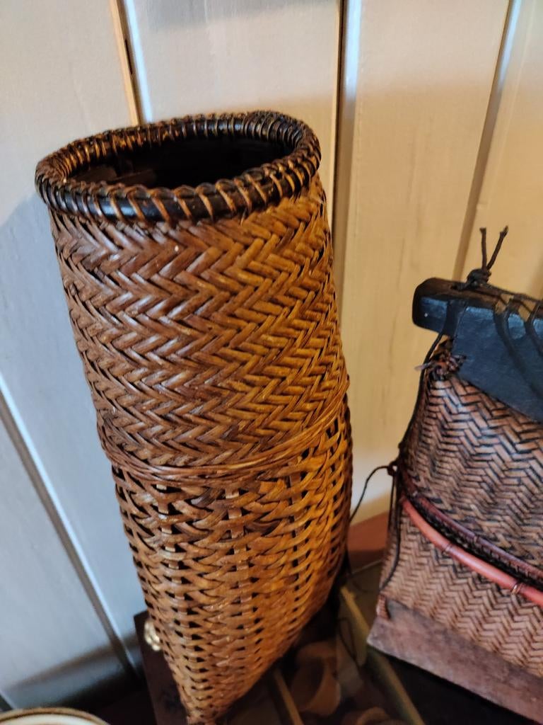 Lombok, Azië antieke manden, Ophalen of Verzenden, Rechthoekig, Riet