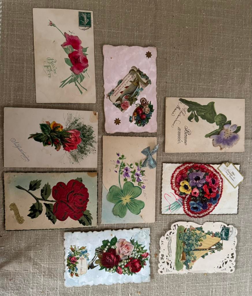 Oude ansichtkaarten met poëzie plaatjes, Ophalen of Verzenden
