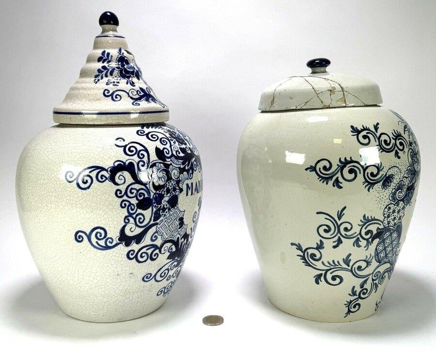 1357. Aardewerken tabakspotten, eerste helft 20e eeuw, Ophalen of Verzenden