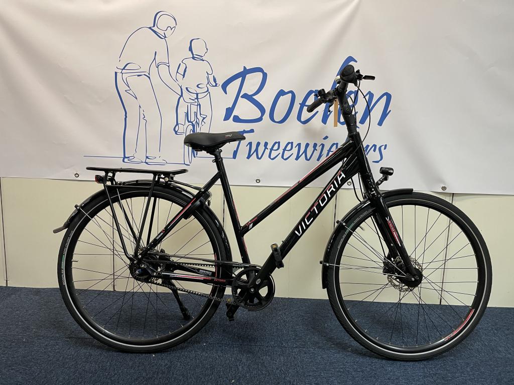 Victoria 5.8 Trekking 28-55 8v Belt Drive Damesfiets Zwart, Fietsen en Brommers, Fietsen | Dames | Damesfietsen, 53 tot 56 cm
