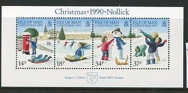 Isle of Man- 1990- Vel = motief Kerst, Ophalen of Verzenden, Postfris