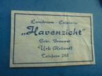 Oud suikerzakje Lunchroom HAVENZICHT in URK, Ophalen of Verzenden, Nederland