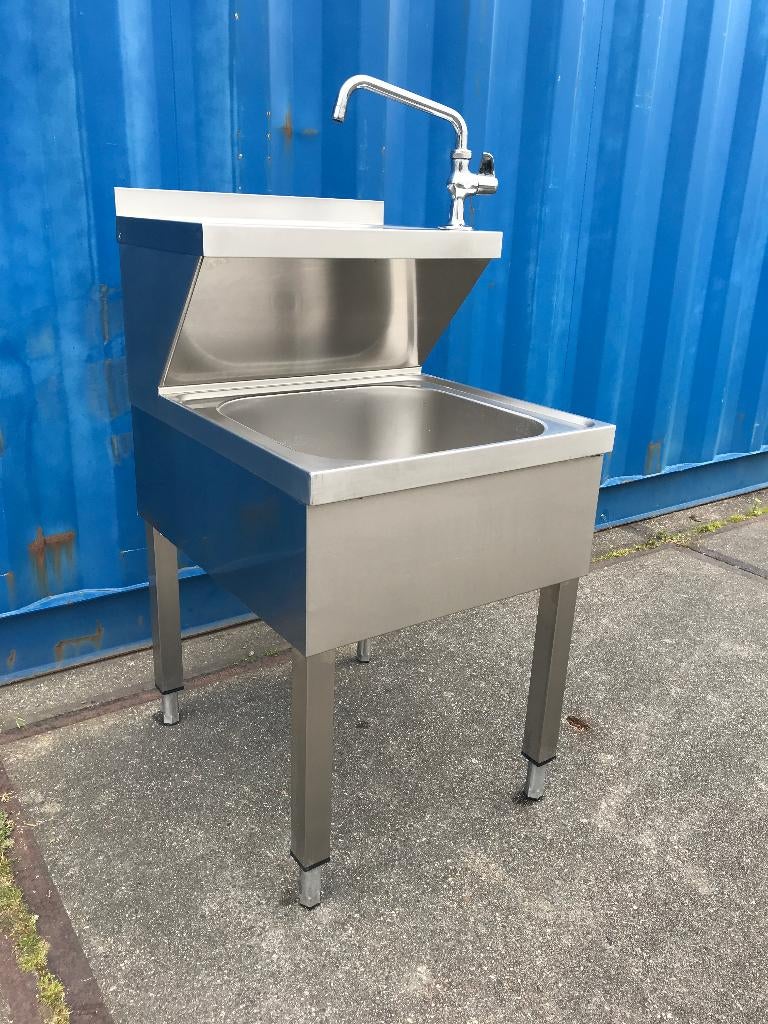 RVS HCB Dubbele Wasbak Spoelbak Uitgietbak, Ophalen, Nieuw, Rvs, Wastafel