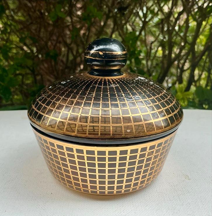 Gebrüder Podbira bonbonnière, Haida glaswerke, 1920/30, Antiek en Kunst, Antiek | Glas en Kristal, Ophalen of Verzenden