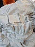 Witte gordijnen met haken, Huis en Inrichting, Stoffering | Gordijnen en Lamellen, Ophalen, Gebruikt, Wit, 200 cm of meer