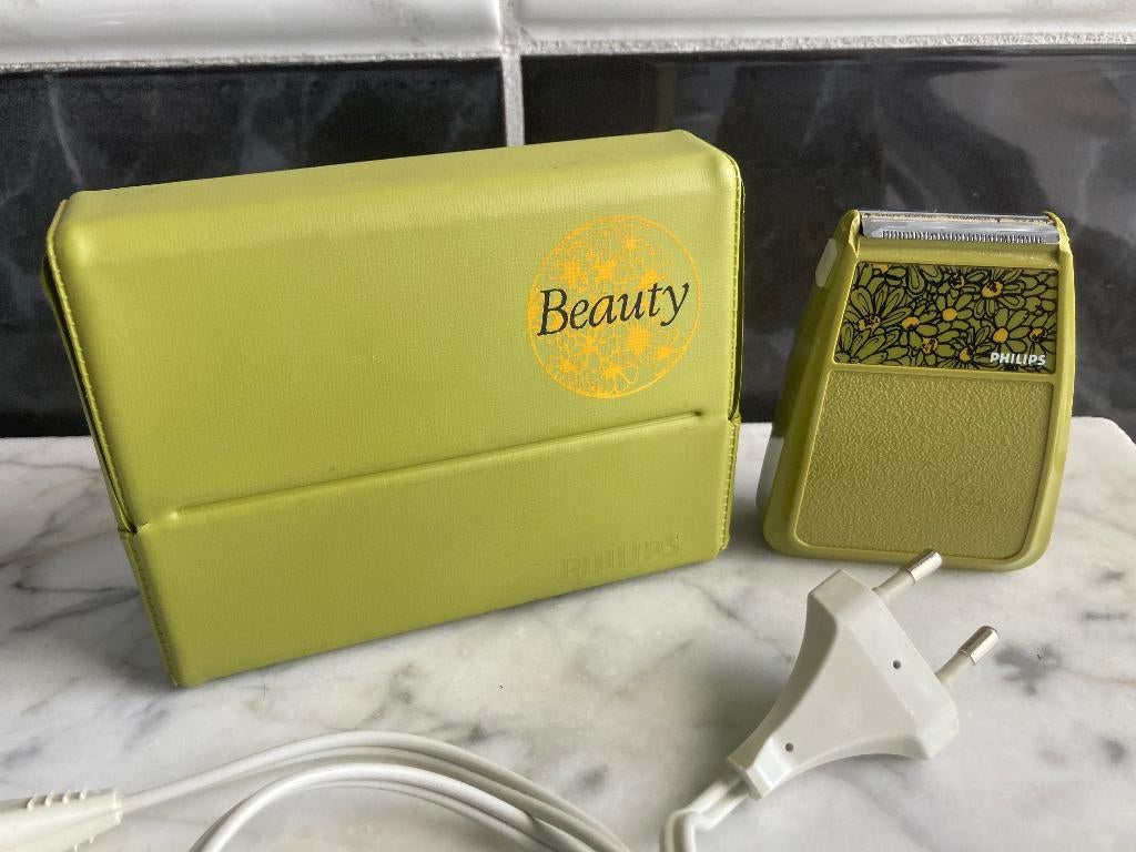 Philips kleine Beauty Ladyshave groen in reisetui vintage, Sieraden, Tassen en Uiterlijk, Uiterlijk | Haarverzorging, Ophalen of Verzenden