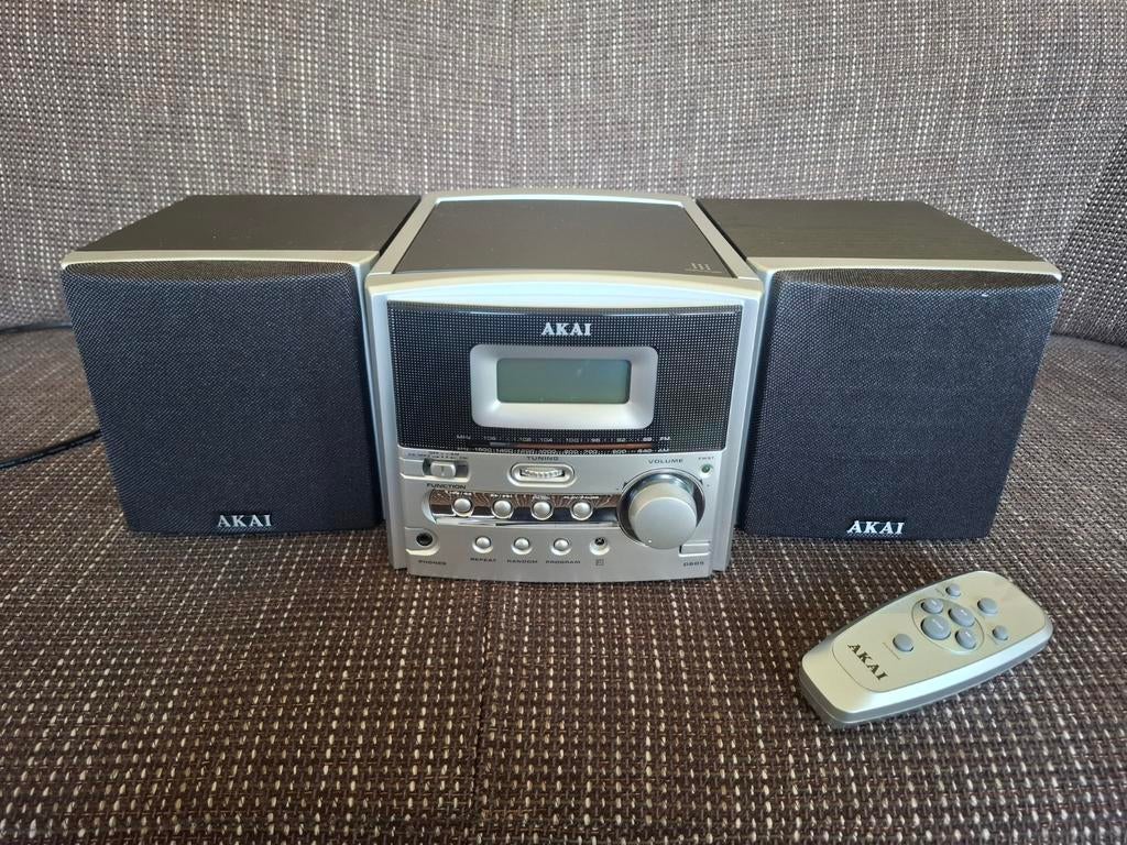 Akai Stereoset met CD-speler en 2 boxen, Audio, Tv en Foto, Stereo-sets, Ophalen, Gebruikt, Tuner of Radio, Microset