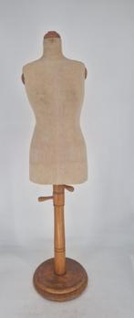 Vintage paspop met houten standaard, Ophalen of Verzenden