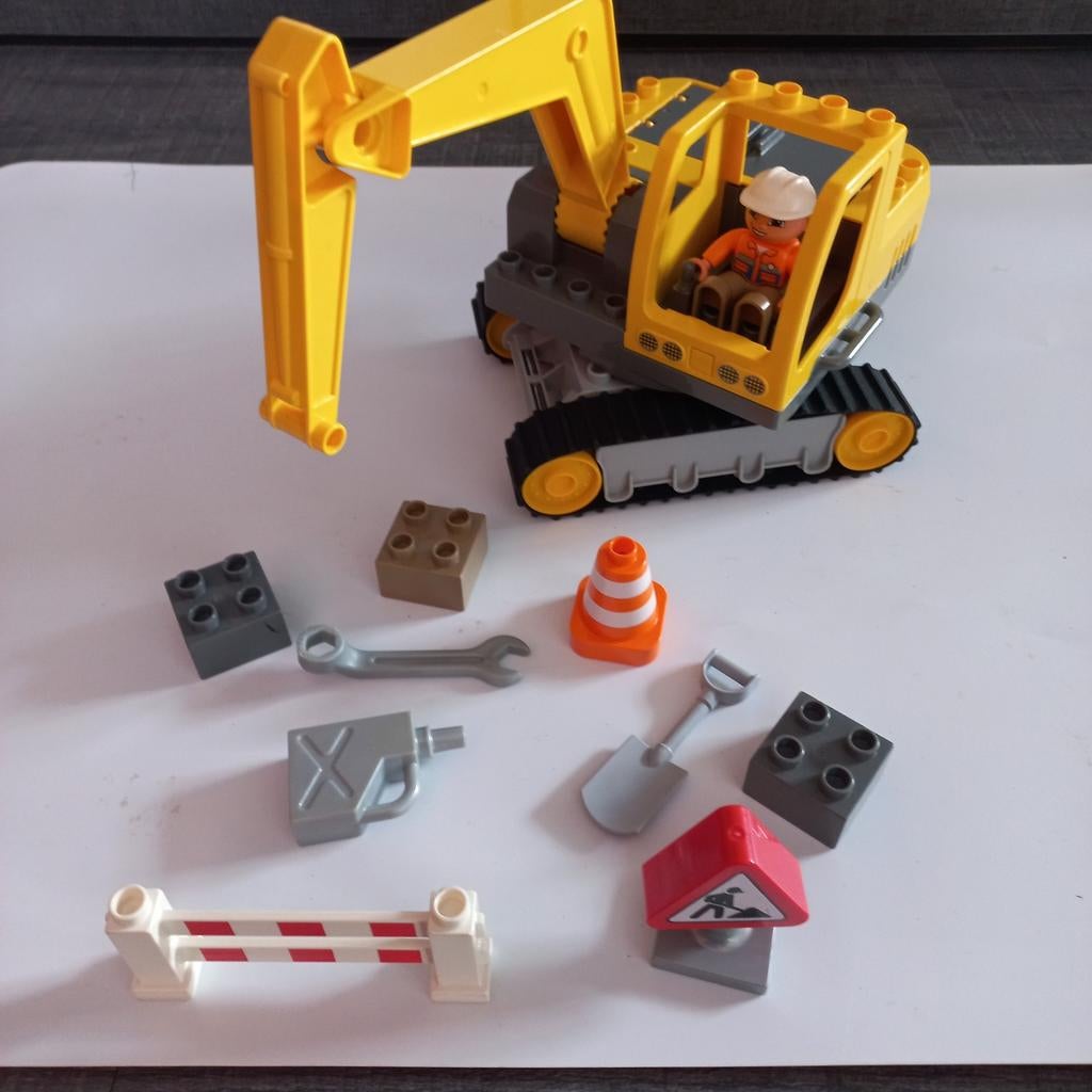 Lego duplo 4986 duplo ville graafmachine, Ophalen of Verzenden, Zo goed als nieuw, Duplo