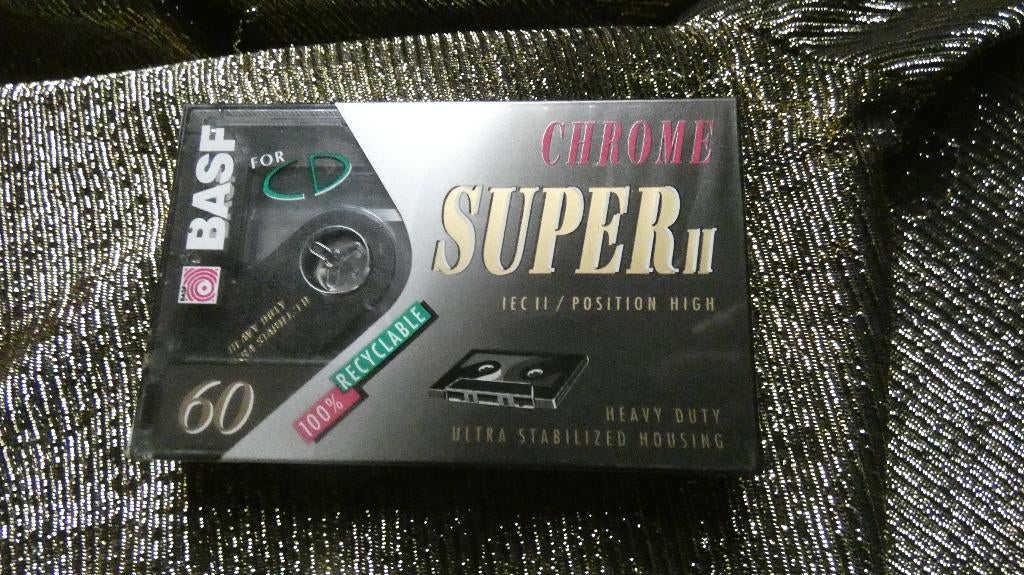 1x BASF 60 Chrome Super II- NIEUW in folie., Cd's en Dvd's, Cassettebandjes, Ophalen, Overige genres, 1 bandje, Nieuw in verpakking