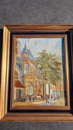 Olieverschilderij Zandvliet 1977 kerk zutphen, Ophalen of Verzenden