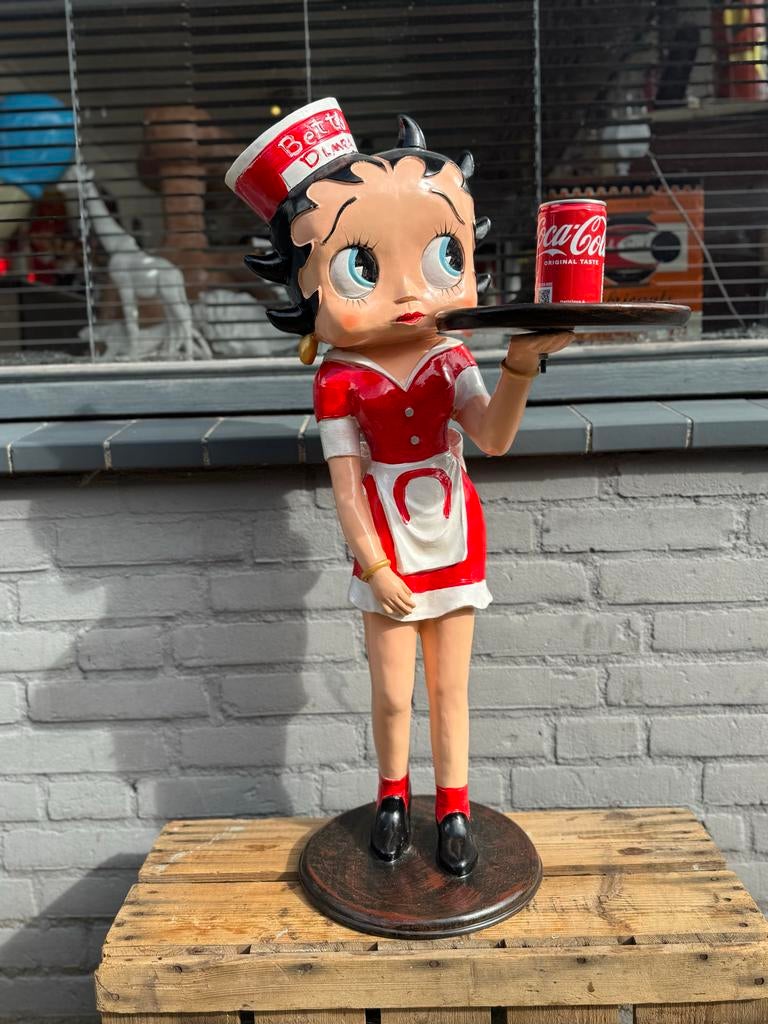 Betty Boop Beeld - Serveester met Coca-Cola dienblad, Ophalen, Zo goed als nieuw, Mens
