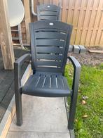 Allibert stapel- tuinstoelen, antraciet zwart 7x ZEER GOED!, Ophalen, Zo goed als nieuw, Kunststof, Stapelbaar
