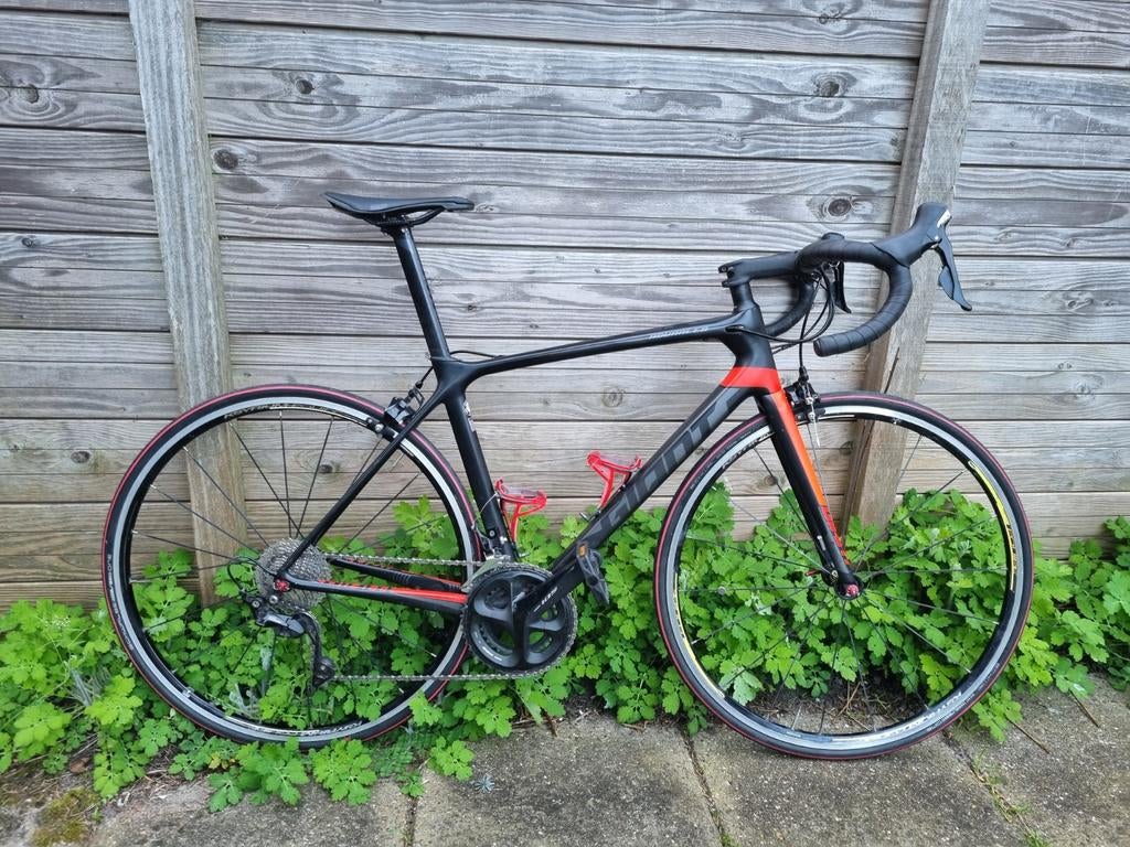 Giant TCR Advanced racefiets, maat M, Fietsen en Brommers, Fietsen | Racefietsen, 28 inch, Gebruikt, Carbon, 10 tot 15 versnellingen