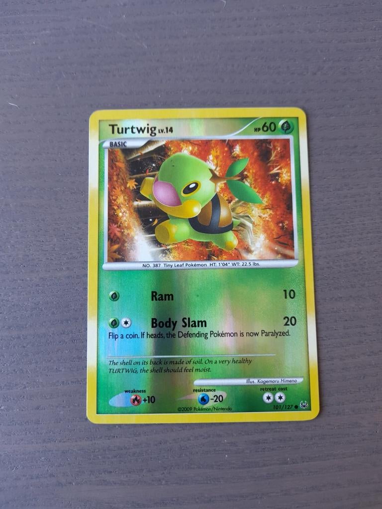 2009 platinum 101/127 turtwig reverse, Hobby en Vrije tijd, Verzamelkaartspellen | Pokémon, Ophalen of Verzenden, Zo goed als nieuw