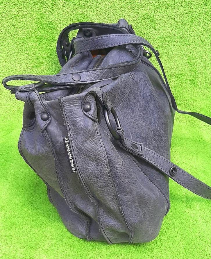 Damestas Fred de la Bretonière - LEER - Antraciet-grijs, Sieraden, Tassen en Uiterlijk, Tassen | Damestassen, Nieuw, Handtas, Grijs