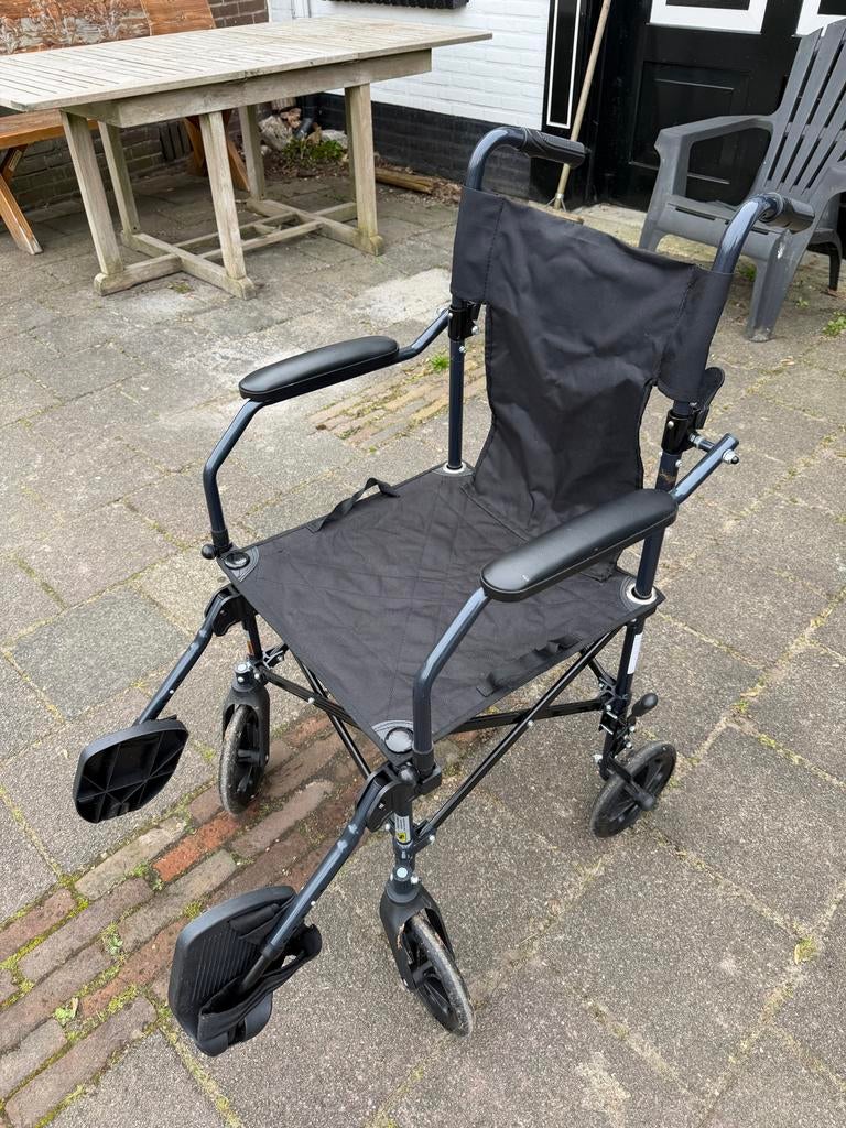 Inklapbare rolstoel zwart zgan multimotion wheelchair, Ophalen, Inklapbaar, Zo goed als nieuw, Duwrolstoel