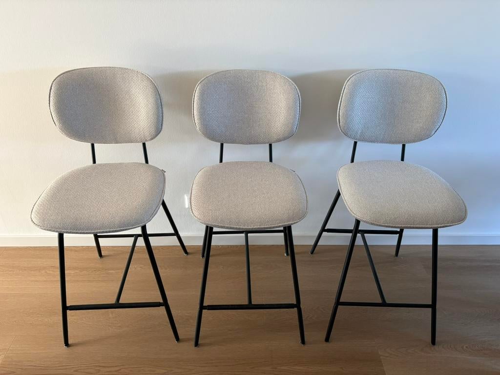 XOOON barkrukken - model Lexi beige (3 stuks), Huis en Inrichting, Barkrukken, 3 krukken, Ophalen, Zo goed als nieuw, 90 cm of meer