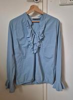 Helena Hart blouse M, lichtblauw met klokmouwen en ruches, Kleding | Dames, Maat 38/40 (M), Blauw, Gedragen, Helena Hart
