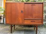 Teakhouten dressoir/ tv Lp muziek kastje retro vintage 60s, Gebruikt, 1 of 2 laden, Fristho - Pastoe - webe - Louis van Teeffelen - Deens design