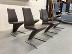 6 Als nieuw Rolf Benz 7800 Eetkamerstoelen leer design stoel