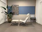 Herman Miller | Eames | EA124 + EA125 | Wit Nuagahyde | 1x, Gebruikt, 100 tot 125 cm, Herman Miller, Ophalen of Verzenden