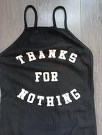 Body mt S/M van Pull & Bear zwart met witte tekst, Pull & Bear, Ophalen of Verzenden, Zwart, Body of Korset